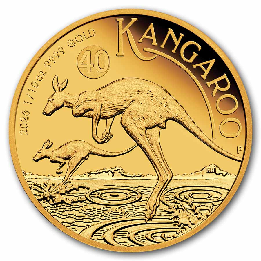 2026 Australia 1/10 oz Gold Kangaroo Proof (Box &amp; COA)