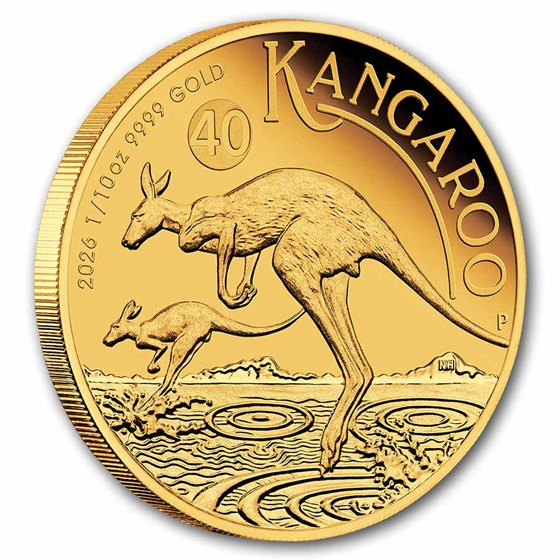 2026 Australia 1/10 oz Gold Kangaroo Proof (Box &amp; COA)