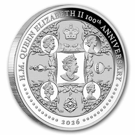 2026 AUS 1 oz Silver Queen Elizabeth II 100th Anniversary Proof