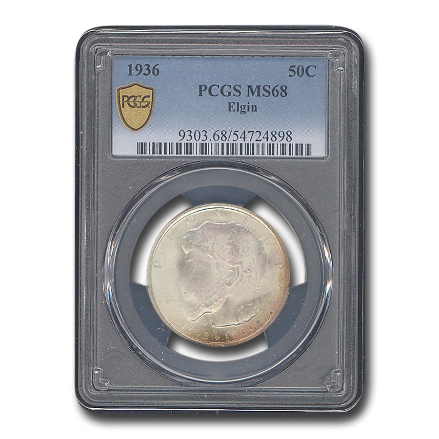 1936 Elgin, Illinois Centennial Half MS-68 PCGS