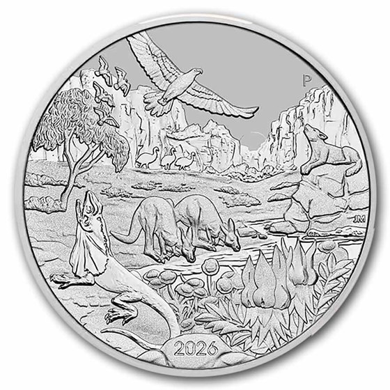 2026 AUS 1 oz Silver Wonders of Australia Outback MS-70 PCGS FS