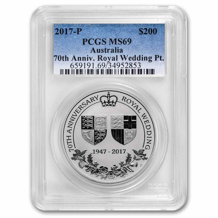 2017 AUS 2 oz Platinum 70th Ann. of the Royal Wedding PR-69 PCGS