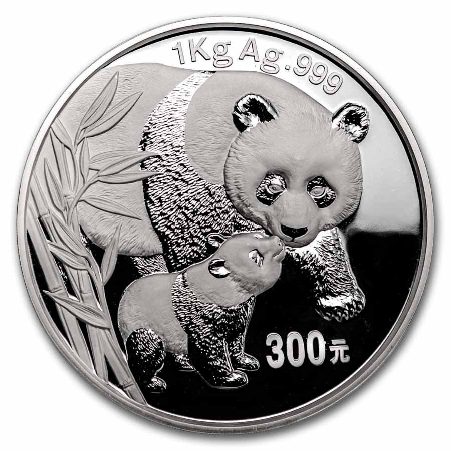 2004 China 1 kilo Silver Panda Proof (w/Box & COA) Dmg Capsule