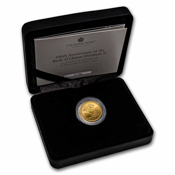 2026 GB 100th Anniv. QE Birthday SOTD Gold Sovereign