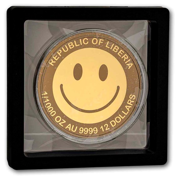 2026 Liberia 1/1000 oz Gold Smiley