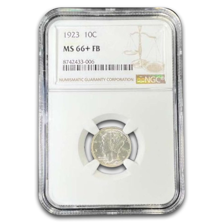 1923 Mercury Dime MS-66+ NGC (FB)