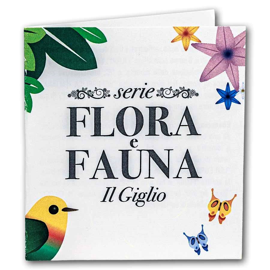 2026 Italy 10 oz Silver Flora and Fauna BU - The Lily w/ Box