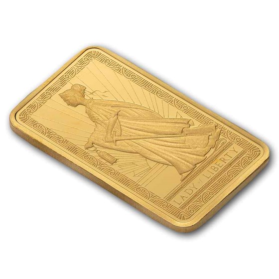 2.5 gram Gold Bar - PAMP Suisse Lady of Liberty (In Assay)