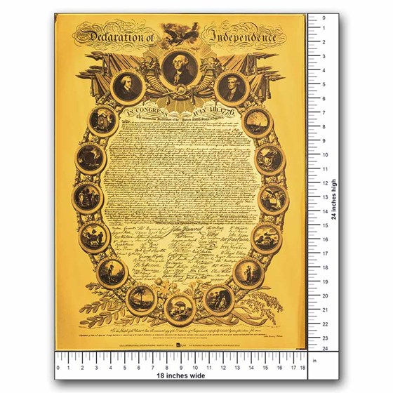 2026 600mg Gold Declaration of Independence w/ Trumbull Painting