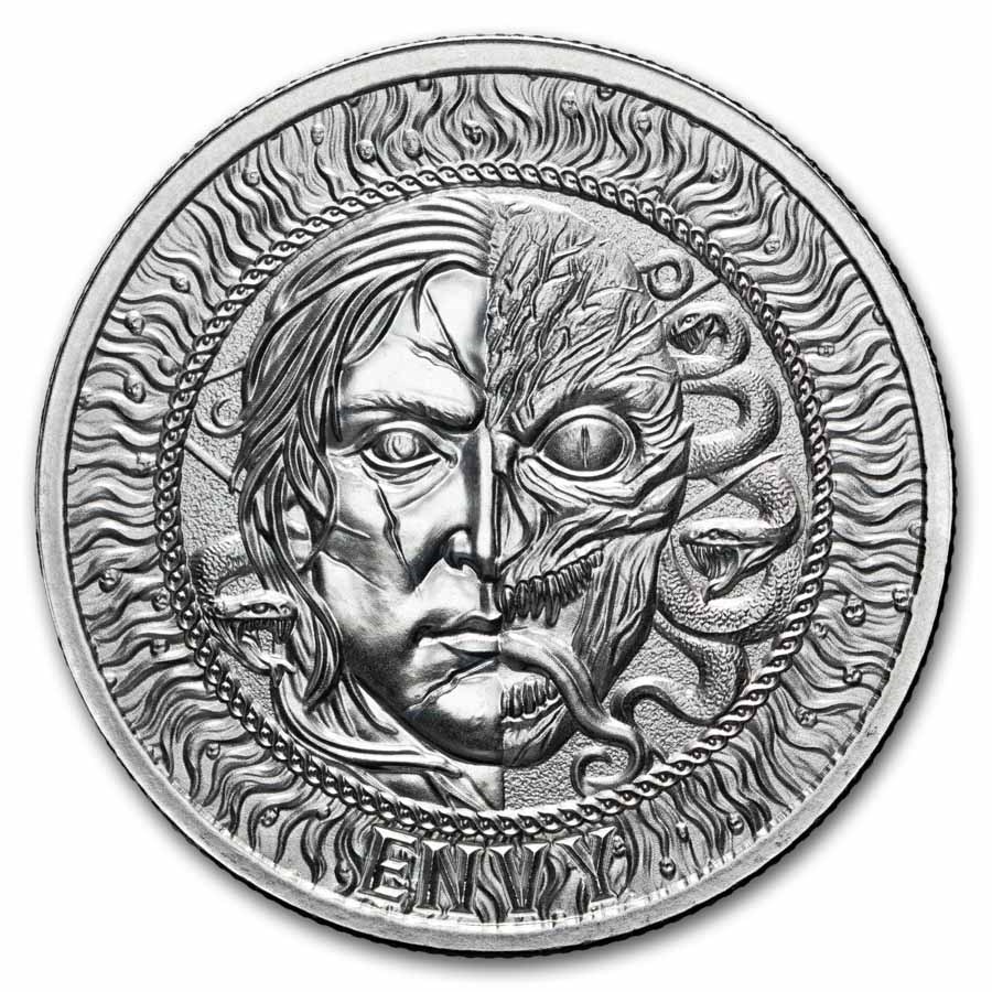 1 oz Silver Round - Envy (Seven Deadly Sins)
