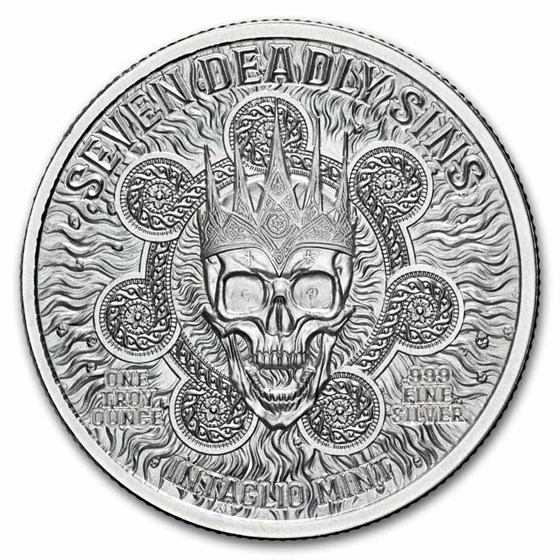 1 oz Silver Round - Gluttony (Seven Deadly Sins)