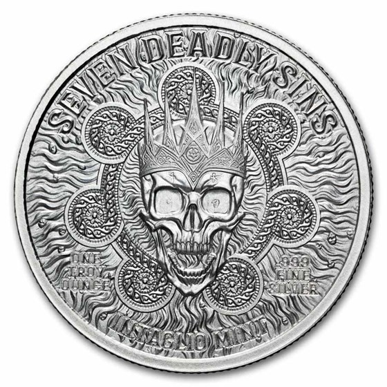 1 oz Silver Round - Greed (Seven Deadly Sins)