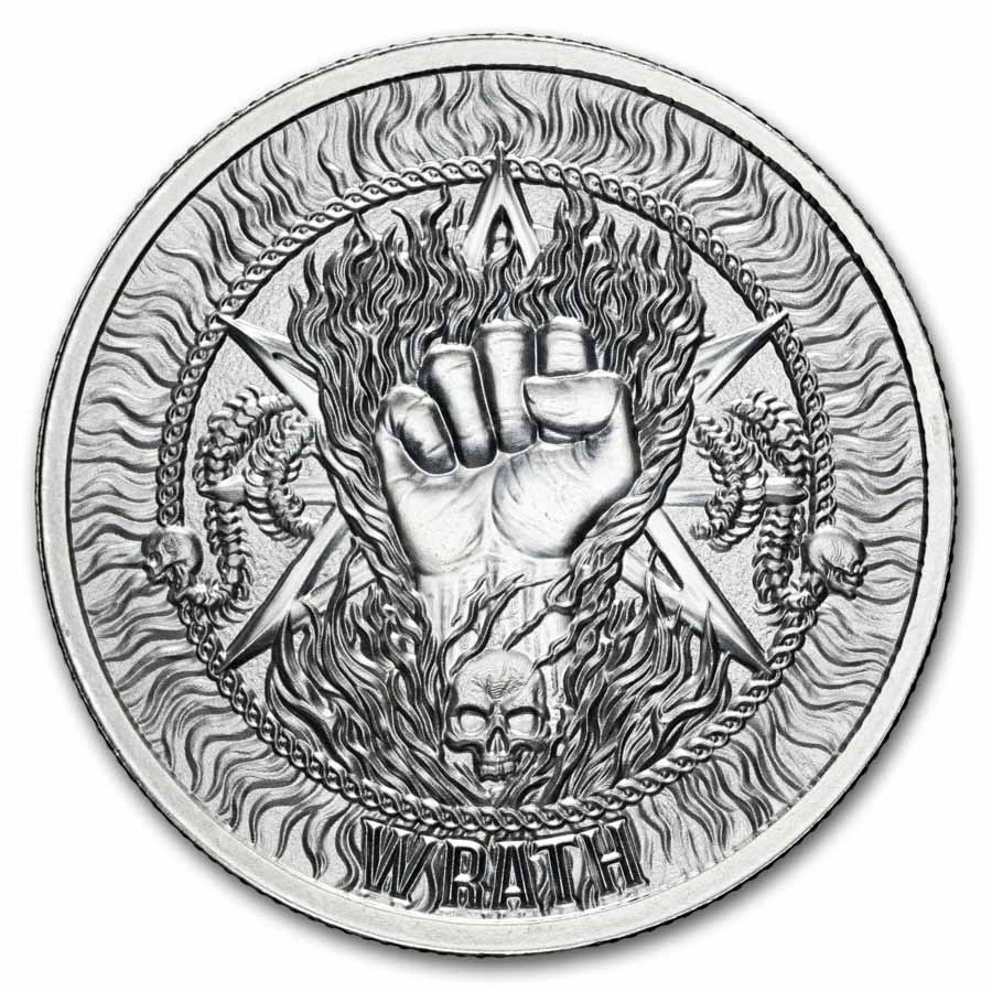 1 oz Silver Round - Wrath (Seven Deadly Sins)