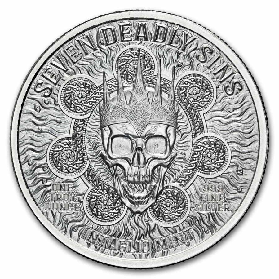 1 oz Silver Round - Wrath (Seven Deadly Sins)