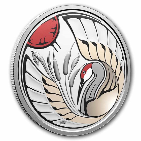 2026 Canada Silver $15 Clan Animals: Sandhill Crane