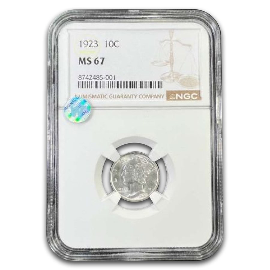 1923 Mercury Dime MS-67 NGC