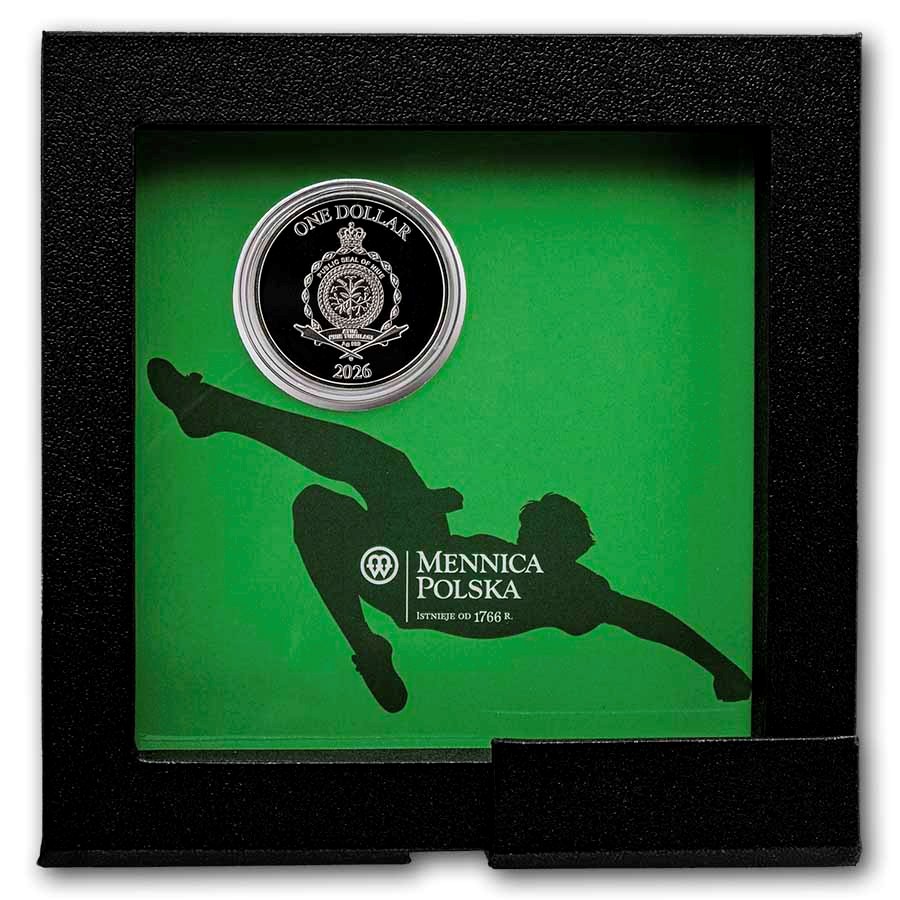 2026 Niue Silver Proof Football (Soccer) (with Box & COA)