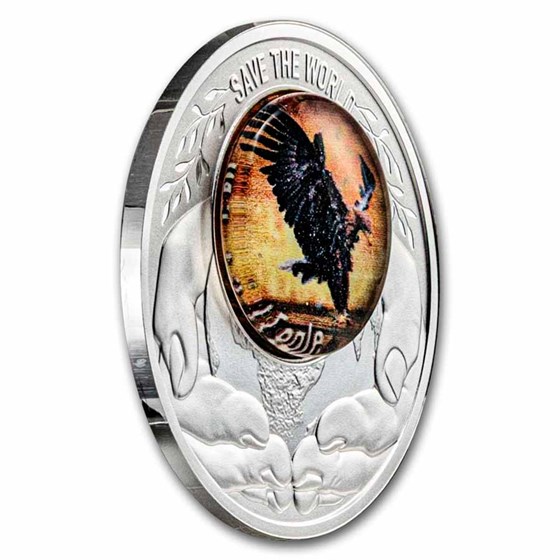 2026 Rep. of Cameroon Silver Save the World: White-Tailed Eagle