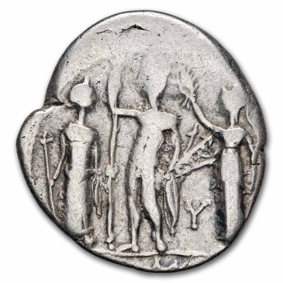 Roman Republic AR Denarius Blasio (112-111 BC) Ch F (Cr-296/1e)