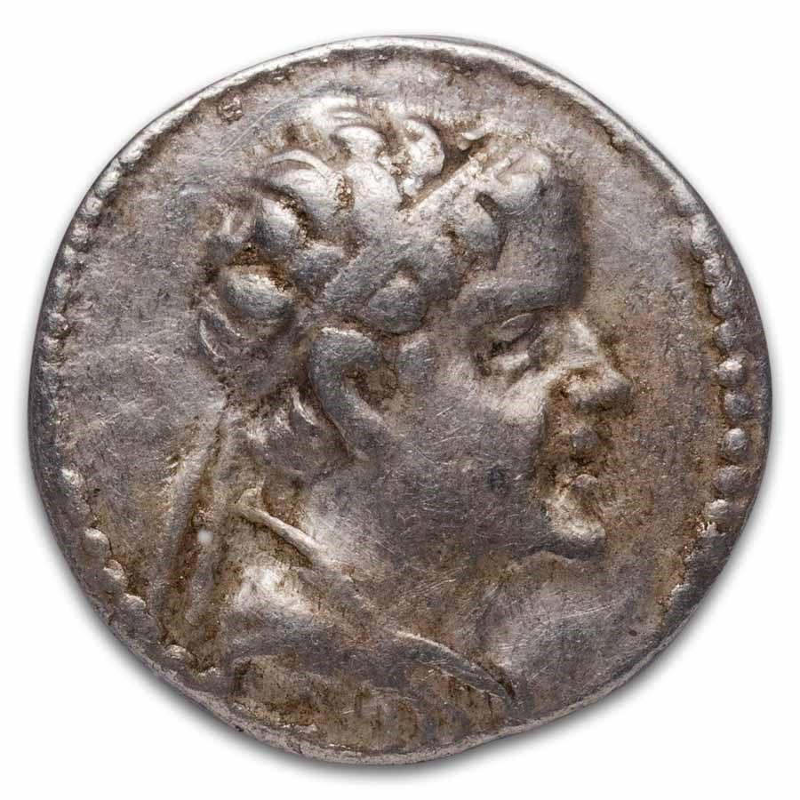 Kingdom of Bactria AR Obol Eukratides I (170-145 BC) VF NGC