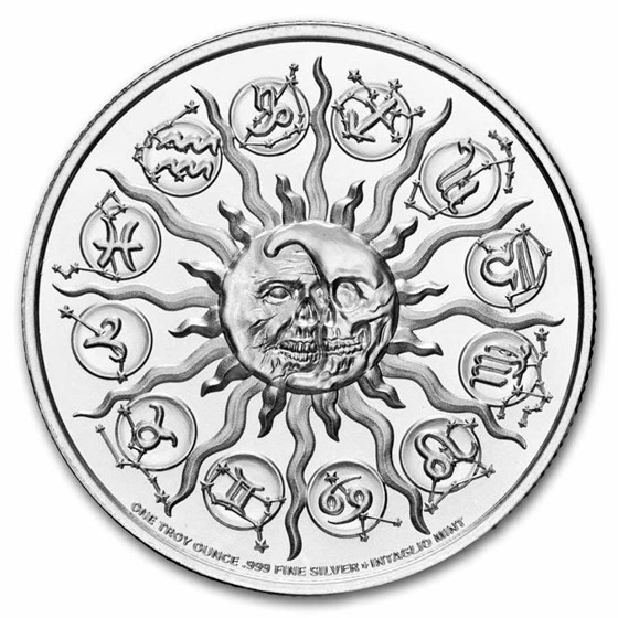 1 oz Silver Round - Aries (Zombie Zodiacs)