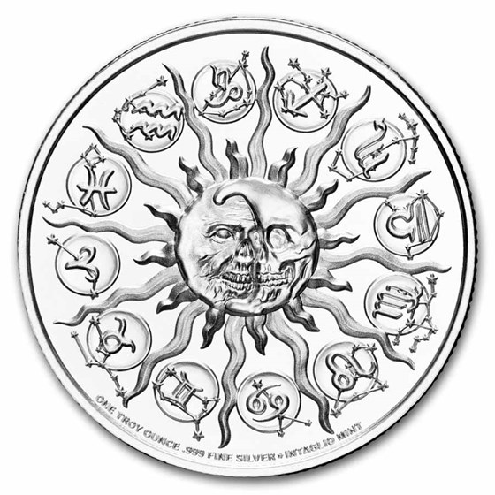 1 oz Silver Round - Taurus (Zombie Zodiacs)