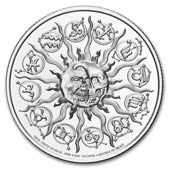 1 oz Silver Round - Virgo (Zombie Zodiacs)