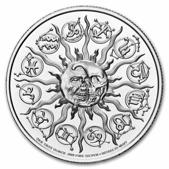 1 oz Silver Round - Scorpio (Zombie Zodiacs)