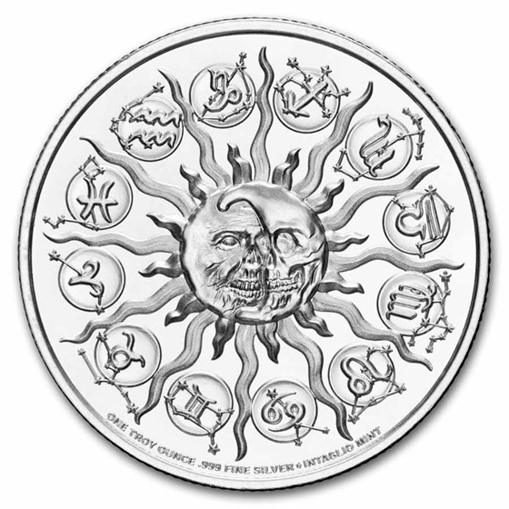 1 oz Silver Round - Aquarius (Zombie Zodiacs)