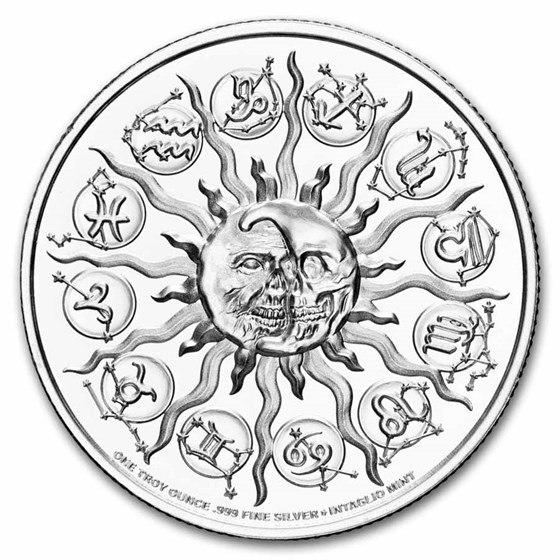 1 oz Silver Round - Pisces (Zombie Zodiacs)