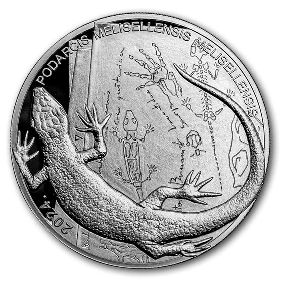 2024 Croatia 1 oz Silver Black Lizard BU (w/ Box & COA)