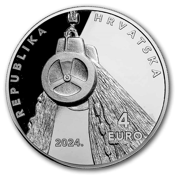 2024 Croatia 1 oz Silver Puretic’s Power Block BU (w/ Box & COA)