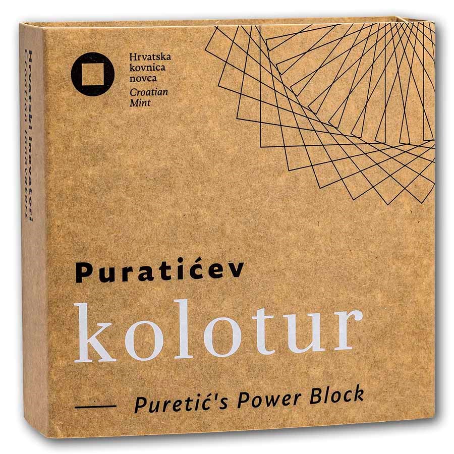 2024 Croatia 1 oz Silver Puretic’s Power Block BU (w/ Box & COA)