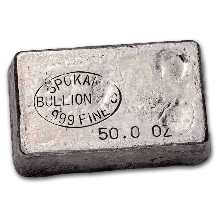 50 oz Silver Bar - Spokane Bullion Inc