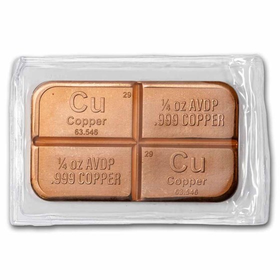 1 oz Copper Bar - Divisible 1/4 oz