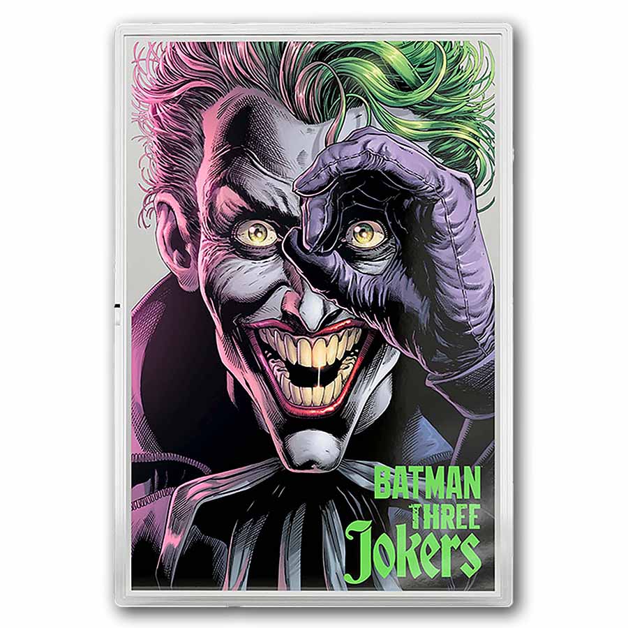 2026 Niue 1 oz Silver $2 DC Batman Three Jokers The Comedian Foil 2026 Niue 1 oz Silver $2 DC Batman Three Jokers The Comedian Foil