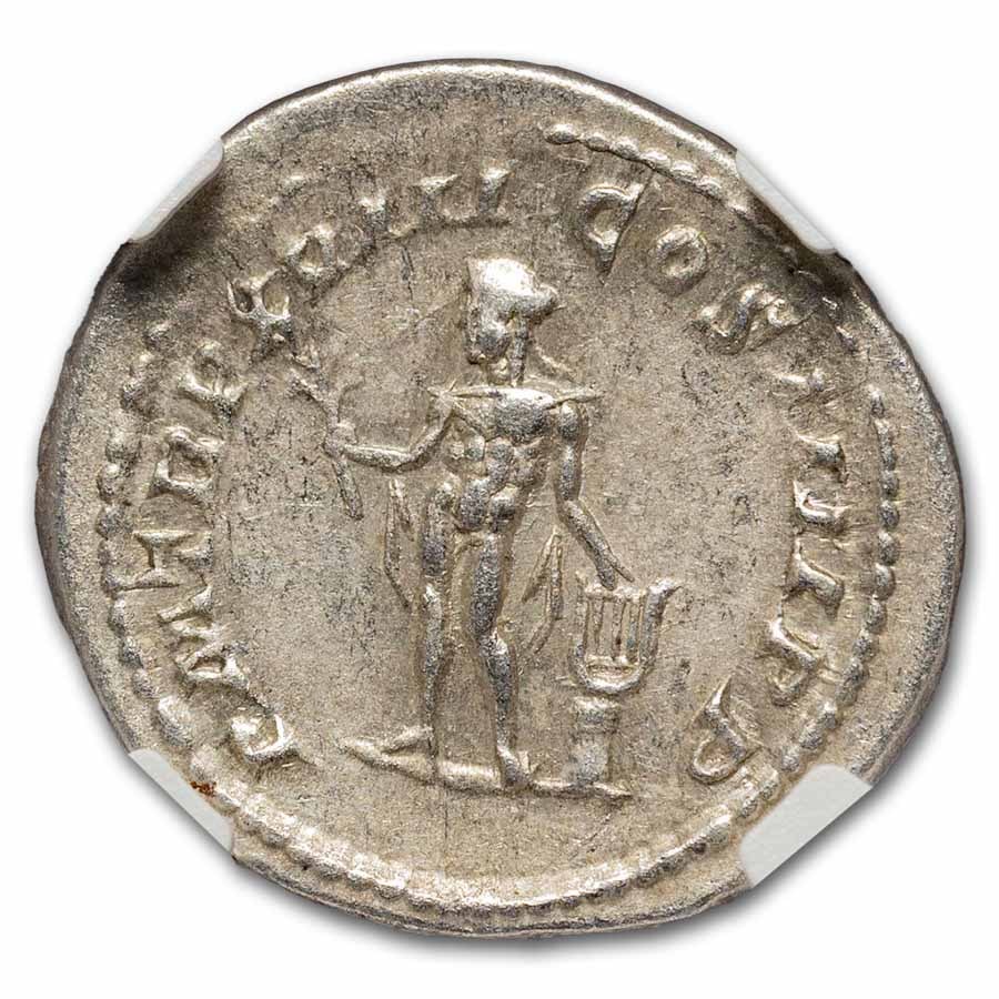 Roman Silver Denarius Caracalla (198-217 AD) Ch XF NGC (Random)