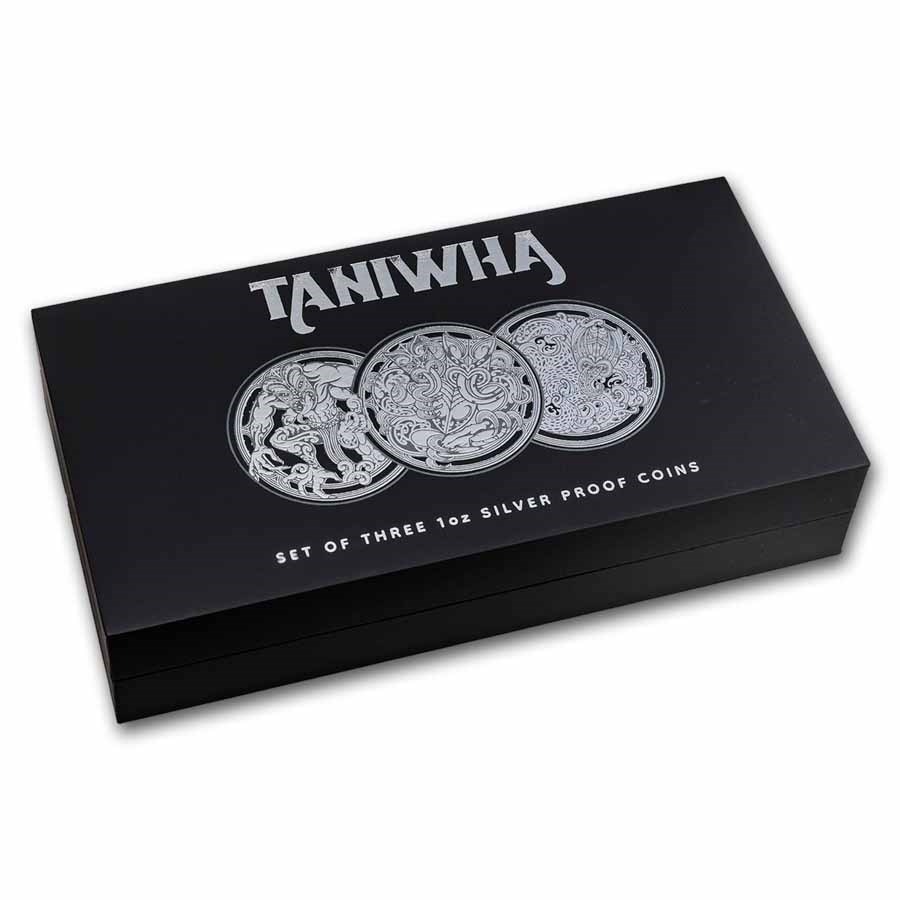 2024 - 2026 New Zealand 3-Coin Silver Taniwha Proof Set