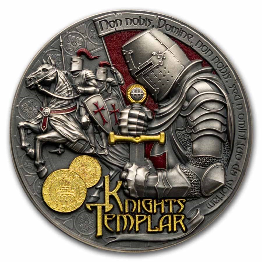 2026 Samoa 2 oz Silver Secret Societies: Knights Templar
