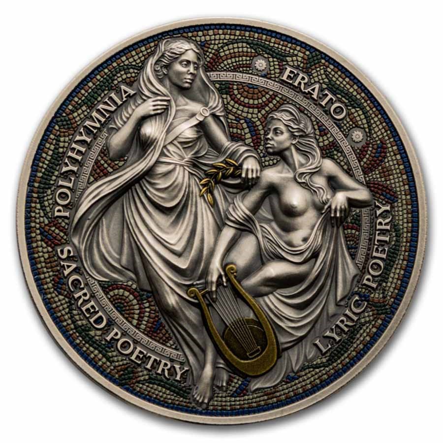 2026 Cameroon 2 oz Silver The Nine Muses: Erato & Polyhymnia