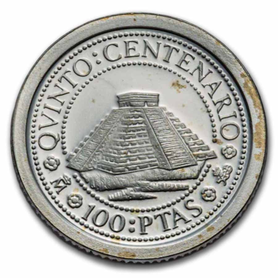 1989 Spain Silver Pesetas 7 Coin Set Discovery of America Proof