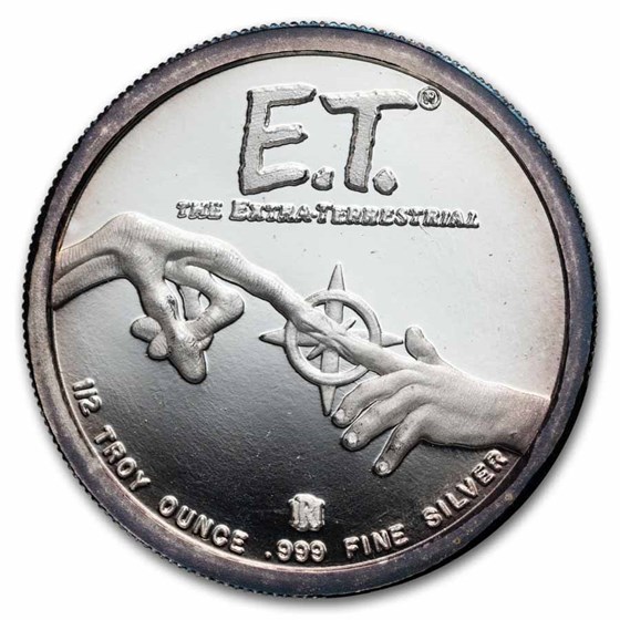 1/2 oz Silver Round- 1982 Extra Terrestrial (E.T. &amp; Gertie, Cap.)