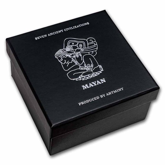 2025 Cameroon 2 oz Silver Antique Ancient Maya (with Box &amp; COA)