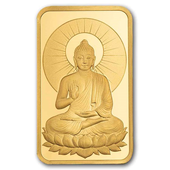 5 gram Gold Bar - PAMP Suisse Buddha (In Assay w/ Sleeve)