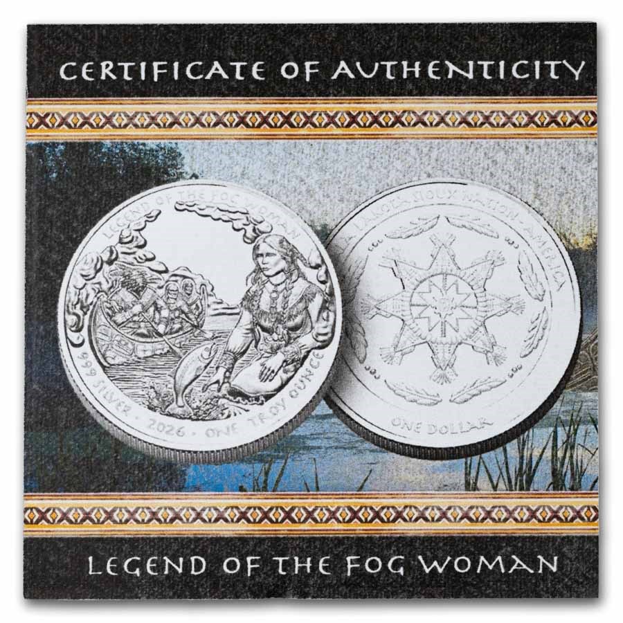 2026 Sioux Nation 1 oz Silver Legend of Fog Woman - The Legend
