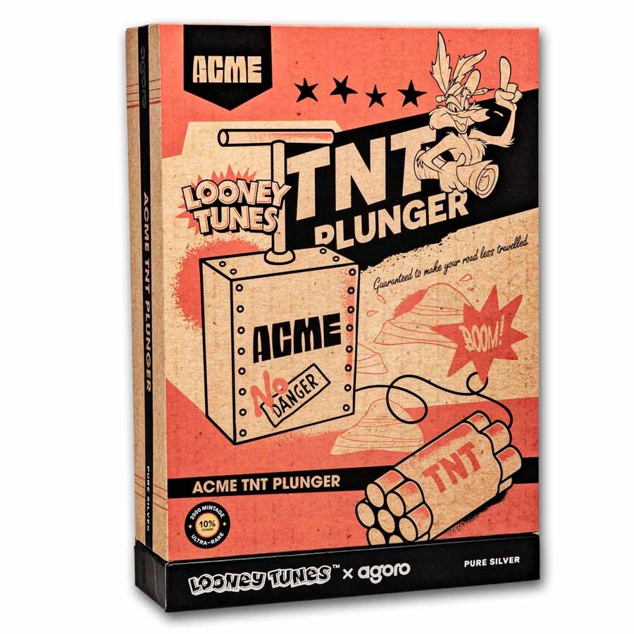 2026 Niue 5 g Silver $2 Looney Tunes: Acme TNT Plunger Foil