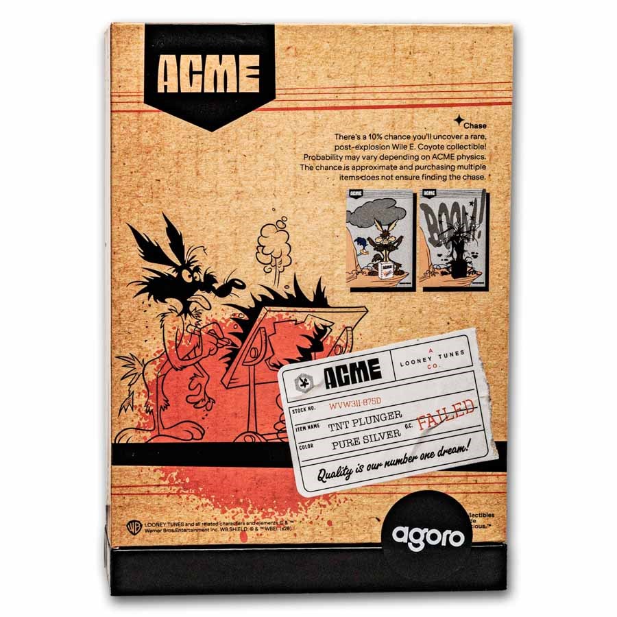 2026 Niue 5 g Silver $2 Looney Tunes: Acme TNT Plunger Foil