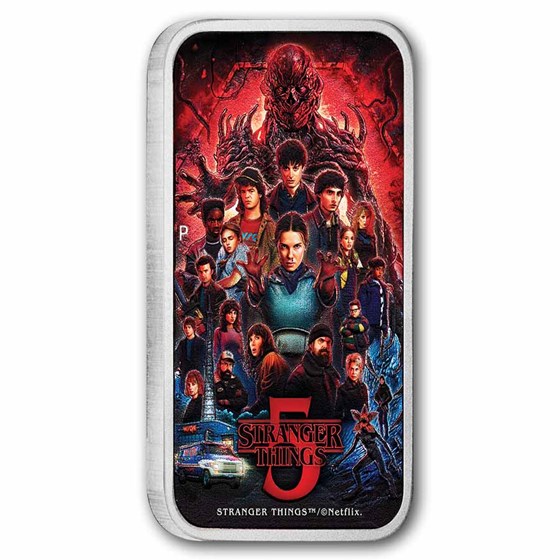 2026 TUV 1 oz Silver Colorized Stranger Things Season 5 Coin Box