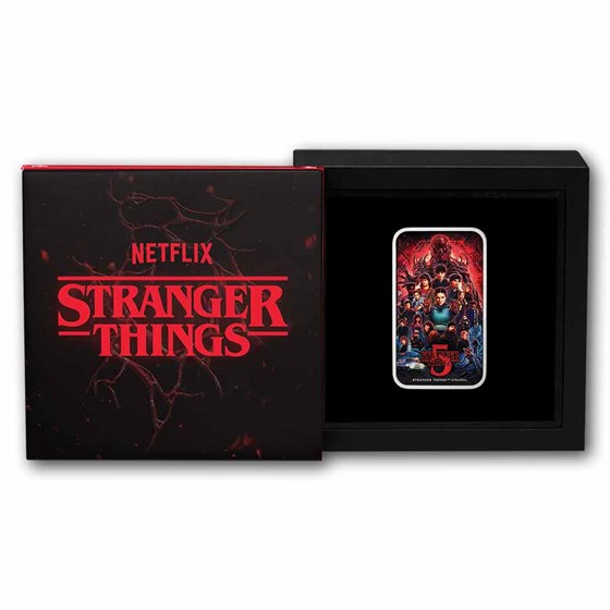 2026 TUV 1 oz Silver Colorized Stranger Things Season 5 Coin Box