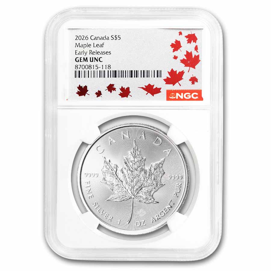 2026 Canada 1 oz Silver Maple Leaf NGC Gem BU Early Release